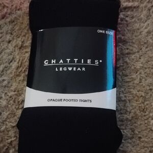 Chatties Black Legwear Opaque Tights